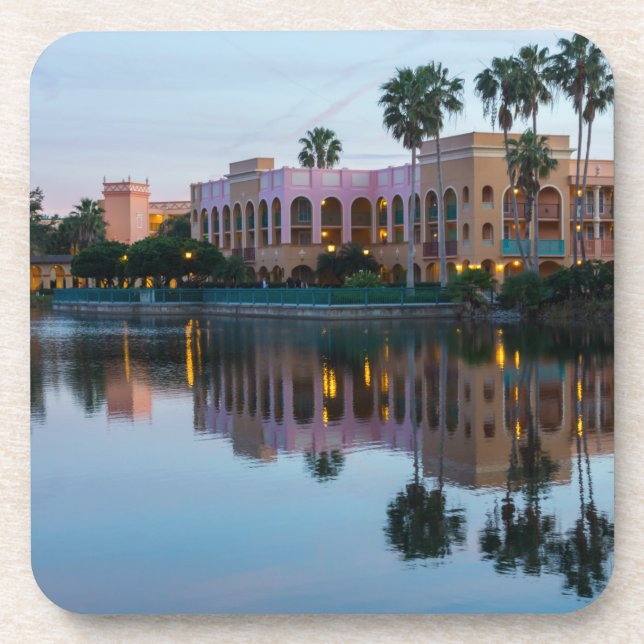 Evening Resort Reflections Beverage Coaster (Front)