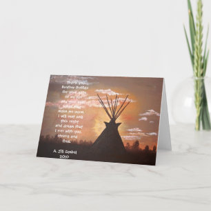 Evening Respite Letterpress Thank You Card