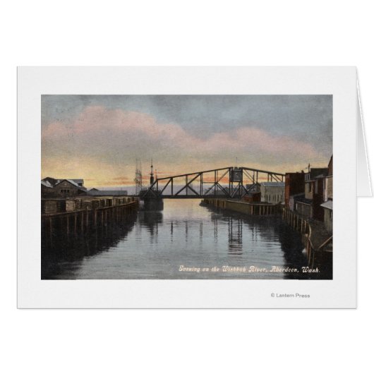Evening Scene on Wishkah River Cards (Front Horizontal)