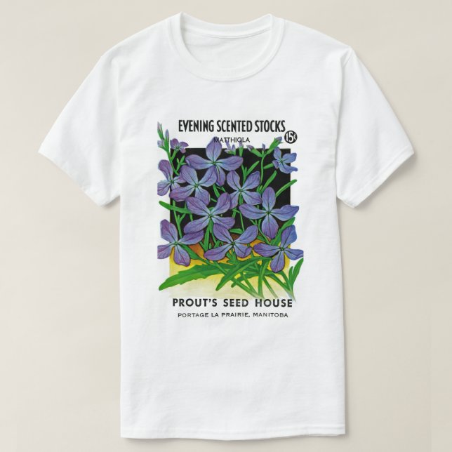 Evening Scented Stocks T-Shirt (Design Front)