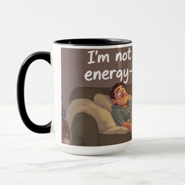 Evening Scroll – Cozy Relatable Mug (Left)