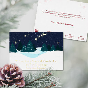 Evening Sky Foil Accents Christmas Holiday Card