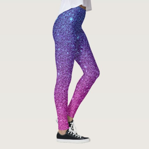 Evening Sky Glitter Athleisure Yoga Pants Leggings | Zazzle