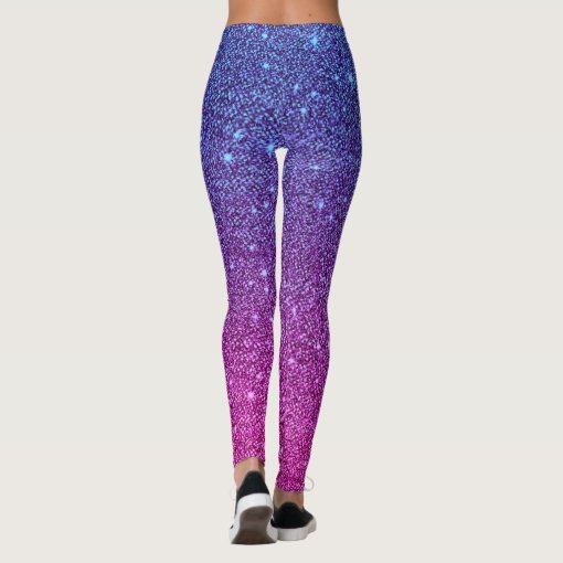 Evening Sky Glitter Athleisure Yoga Pants Leggings | Zazzle