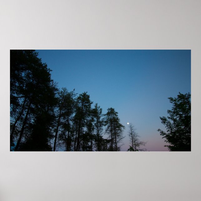 Evening Sky Over Elk Lake, Michigan Poster (Front)