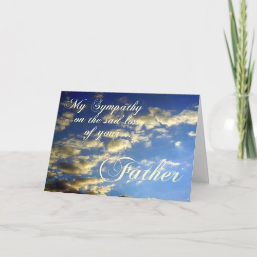 Evening SkySympathy_Loss of Father Card