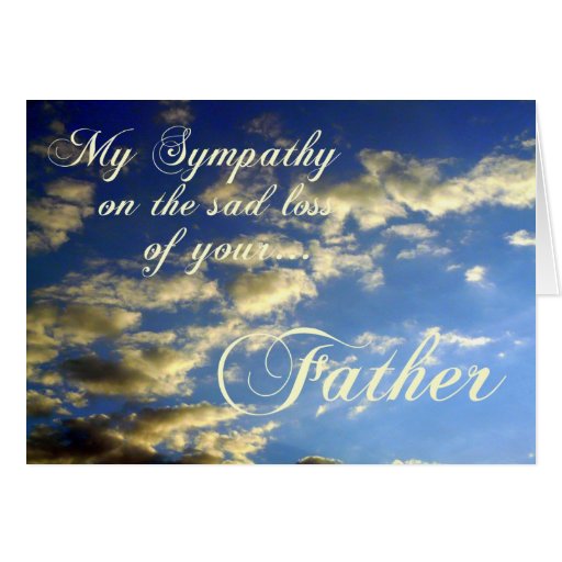 Evening Sky/Sympathy-Loss of Father Card | Zazzle