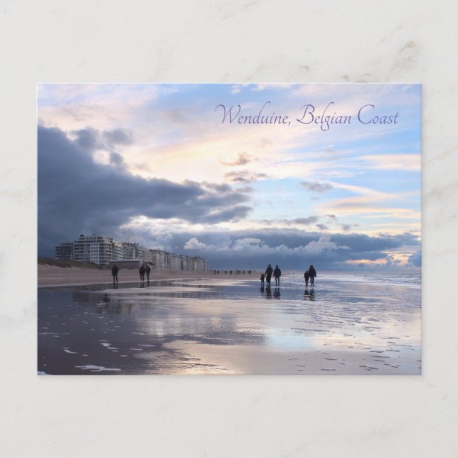 Evening Sky Wenduine Beach, Belgium Postcard (Front)