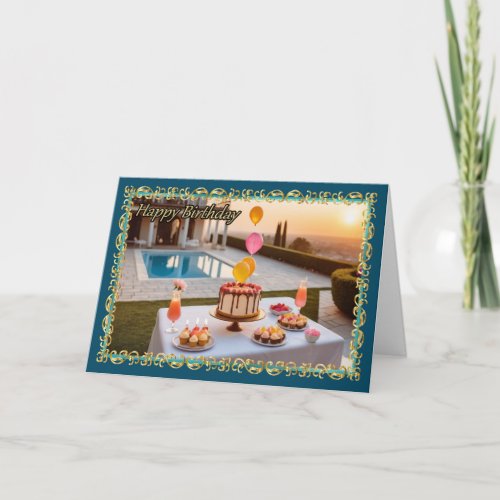 Evening Sky Womans Birthday Card