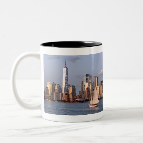 Evening Skyline Lower ManhattanJPEG Two_Tone Coffee Mug
