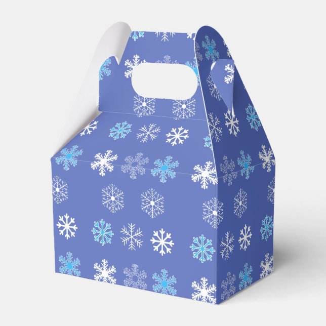 Evening Snowflake Favor Box (Front Side)