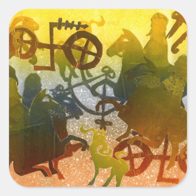 Evening Square Sticker (Front)