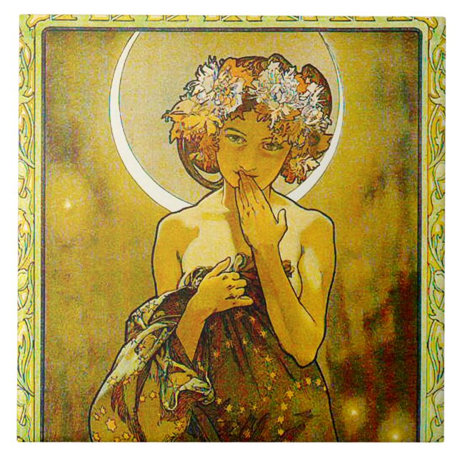 Evening Star - Large Ceramic Tile (Front)