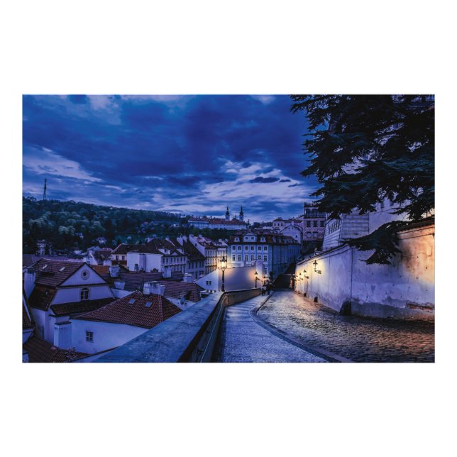 Evening street in Prague Photo Print (Front)