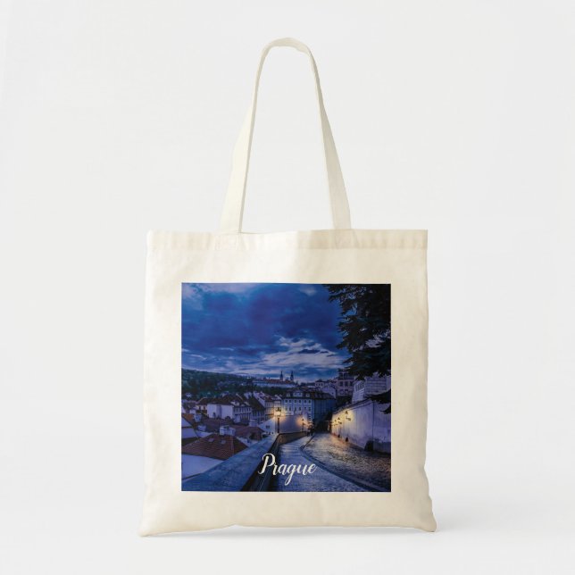 Evening street in Prague Tote Bag (Front)