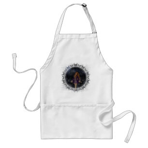 Evening Stroll Gothic Fantasy Redhead Girl Adult Apron