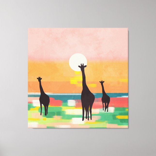 Evening Stroll in the Savannah Canvas Print (Front)