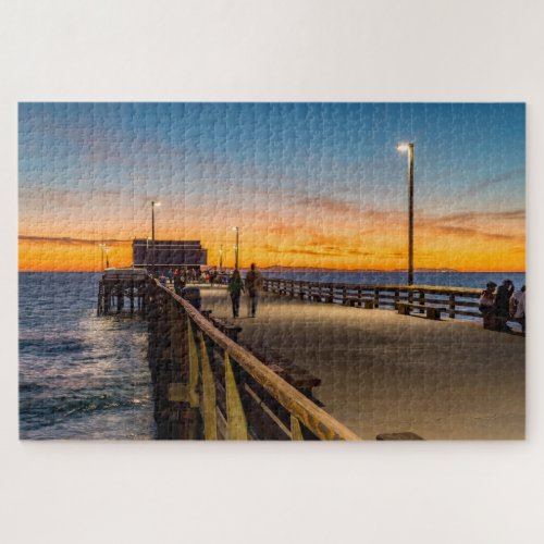 Evening Stroll on Balboa Pier Jigsaw Puzzle