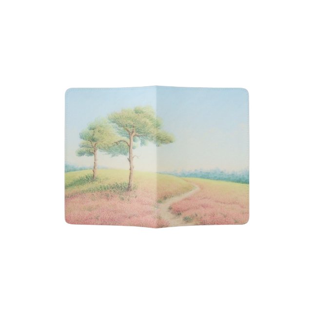 Evening Sun, New Forest Pine Trees Passport Holder (Opened)