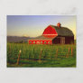 Evening sun on a barn in Washington's Skagit Postcard