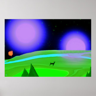 Evening Sunrise Over Allon Poster