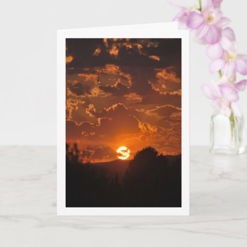 Evening Sunset Landscape Card