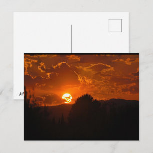 Evening Sunset Landscape Postcard