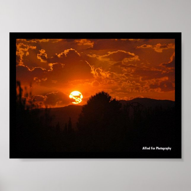 Evening Sunset Landscape Poster (Front)