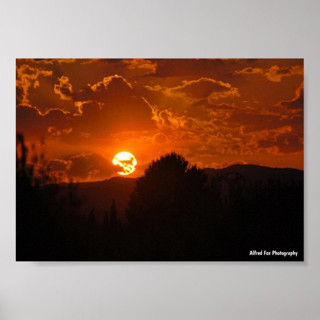 Evening Sunset Landscape Poster (Front)