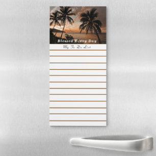 Evening Sunset My To Do List Photo Personalize Magnetic Notepad