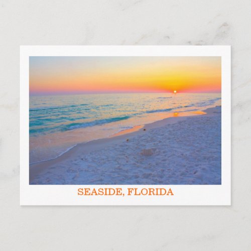 Evening Sunset on the Beach in Florida postcard