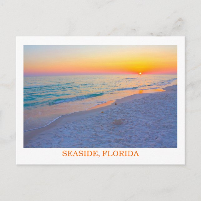 Evening Sunset on the Beach in Florida postcard (Front)