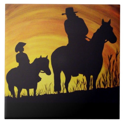 Evening Sunset Ride Tile