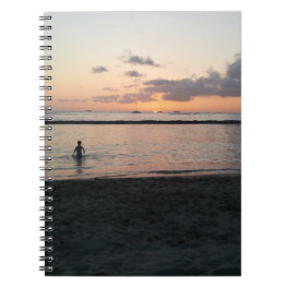 Evening Sunset Tropical Beach Waikiki Oahu Hawaii Notebook