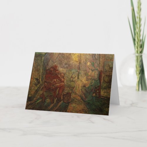 Evening _ The Watch by Vincent van Gogh Card