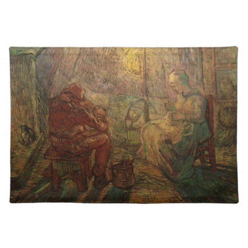 Evening _ The Watch by Vincent van Gogh Cloth Placemat