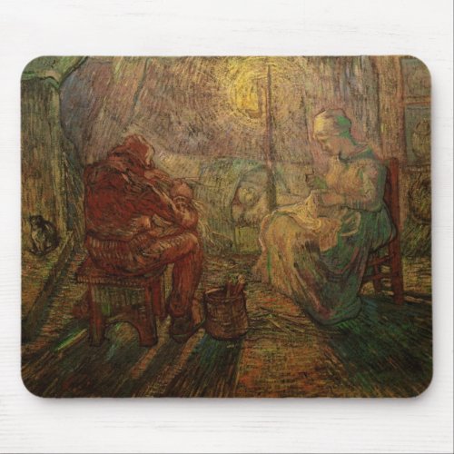 Evening _ The Watch by Vincent van Gogh Mouse Pad