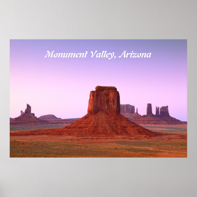 Evening Twilight in Monument Valley Poster (Front)
