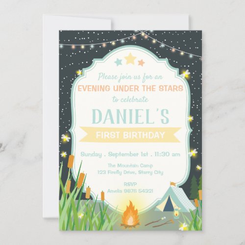 Evening Under The Stars Birthday Invitation