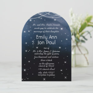 Evening Under the Stars Wedding Invitation
