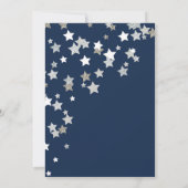 Evening Under the Stars with Silver Glitter Invitation (Back)
