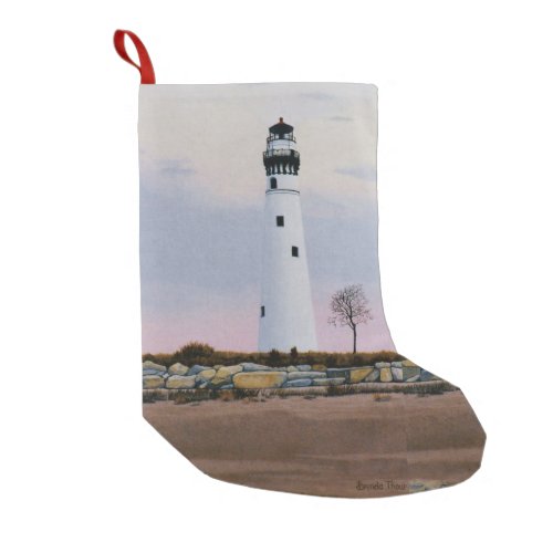 Evening&#39;s Lighthouse Small Christmas Stocking