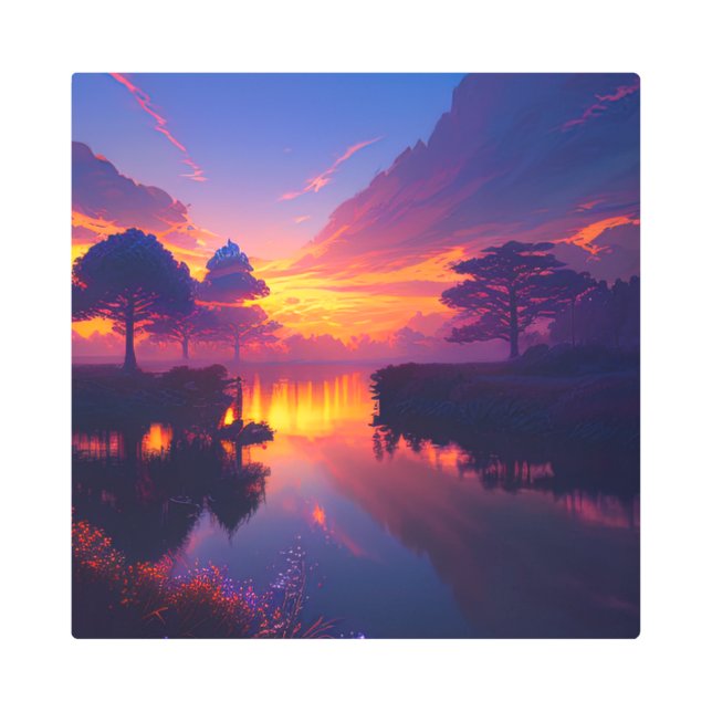 Evening's Majesty Metal Print (Front)