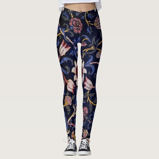 Evenlode, famous William Morris pattern, Leggings (Front)