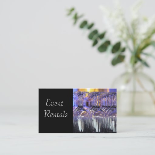 Event and Party Supplies Rental Business Card Zazzle