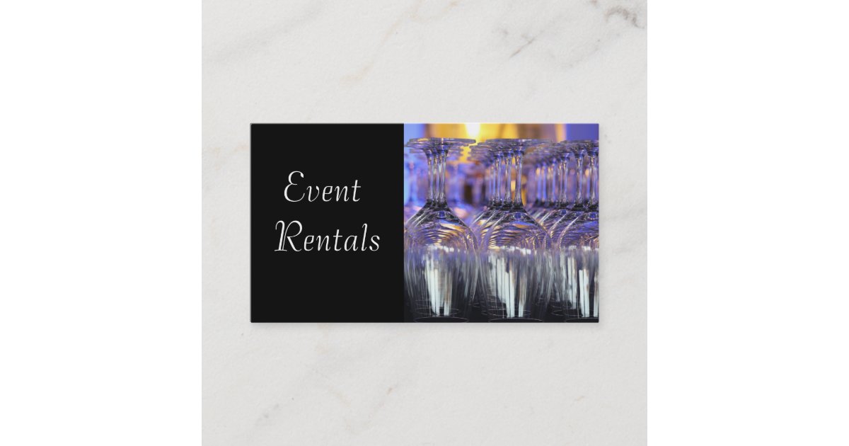 Event and Party Supplies Rental Business Card | Zazzle