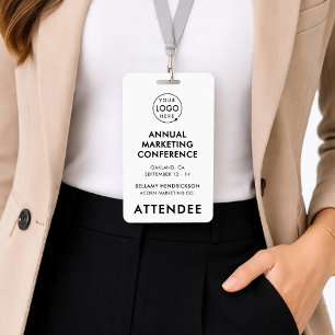 Event Badge 4x6   Conference Schedule QR Code Pass