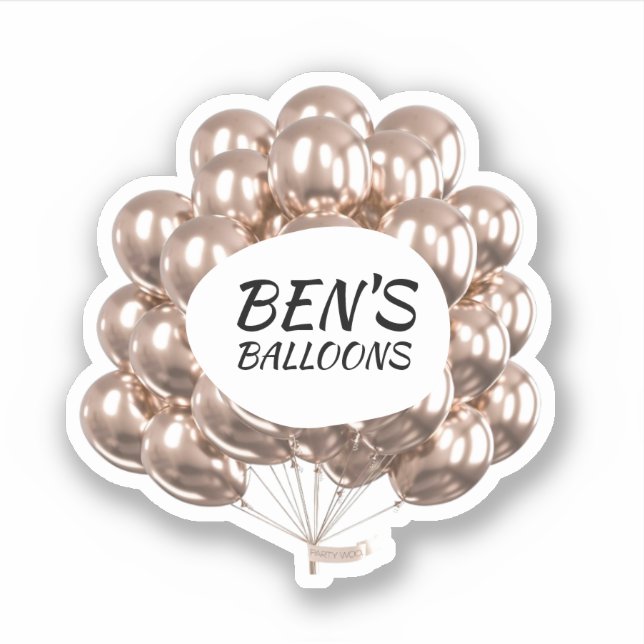Event Balloons Glitter Party Planner Sticker (Front)