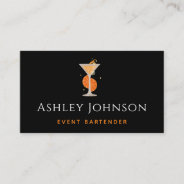 Event Bartender Mixologist Tropical Cocktail Bar Business Card at Zazzle