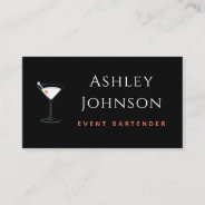 Event Bartender Server Simple Minimal Social Media Business Card at Zazzle